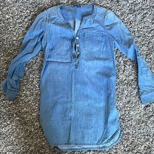 Express Light Blue Denim Blouse